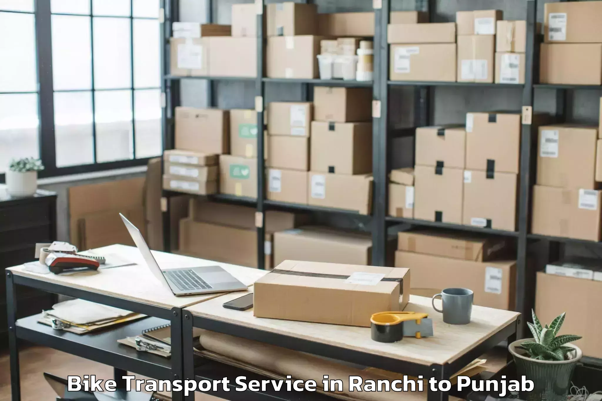 Leading Ranchi to Sultanpur Lodhi Bike Transport Provider